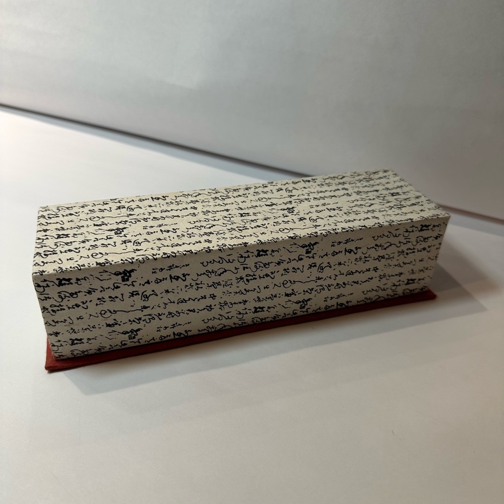 Asian Inspired Scripted White & Black Decorative Box